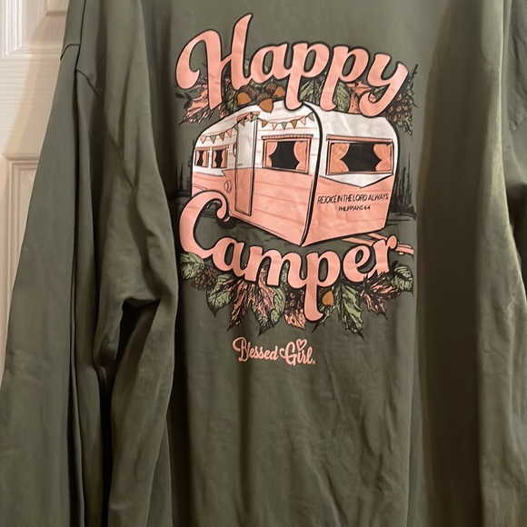 Blessed girl long sleeve t-shirt. 3xl, color green. Worn 1 time. - Picture 2 of 2